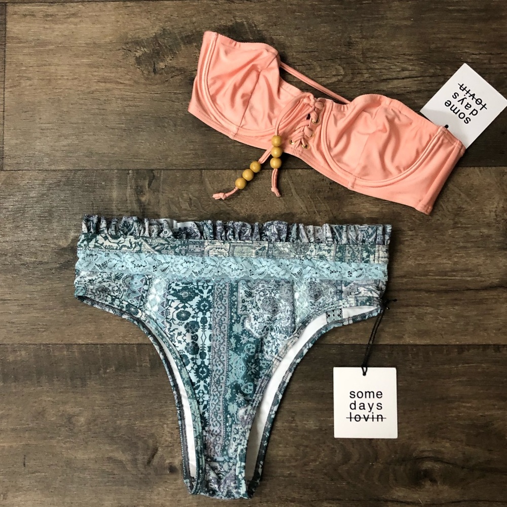 NWT Somedays Lovin bikini set small
